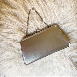 Vintage silver clip bag